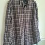 mens MASSIMO DUTTI check shirt brown tartan 100% cotton Size XXL double extra large Image 4