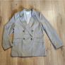 NEW H&M Double-breasted blazer - Light beige/ Checked - Size S Image 4