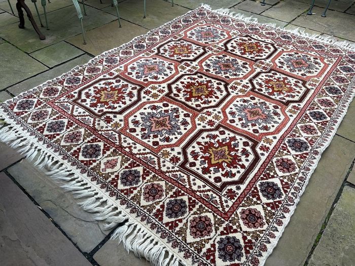 Vintage Moroccan Hand Knotted wool rug