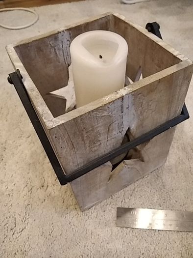 Wooden candle box