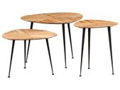 Coffee Table 3 pcs Solid Acacia Wood