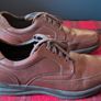 M&S Wide Fit Leather Shoes - Brown - Size 9.5 UK (Excellent Condition) Image 6