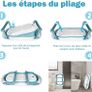 Large Foldable Baby Bathtub Baby Bath Tub with Cushion Pad, Non-Slip Support Leg, Collapsible Tub for Toddler Baby Kids Bathing - Childrens Travel Shower Bath Tubs | Shampoo Cup Image 4