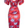 Red floral dress Image 5