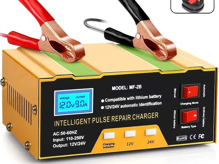 Fully Automatic Battery Charger 10amp Car Battery Charger 12v24v ...