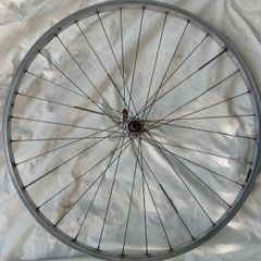 28 " Front wheel, single wall, all spokes in, straight. Sealed bearings.