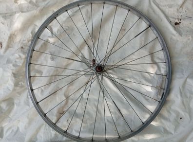 28 " Front wheel, single wall, all spokes in, straight. Sealed bearings.