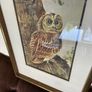 Vintage Original Owl Watercolour Professionally Framed 1970s Image 3