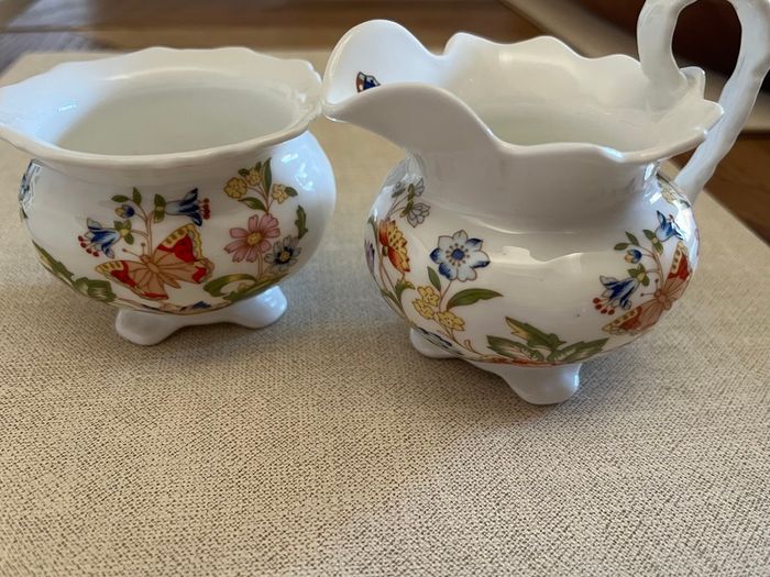 Aynsley Bone China Creamer & Sugar Bowl