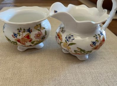 Aynsley Bone China Creamer & Sugar Bowl