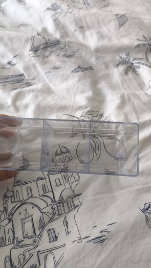 Clear Acrylic Cutlery Holder / Desk Storage Organizer (3 Compartments)