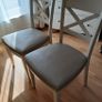2 x Dining chairs EZ Living dining chairs Bentley Designs Montreux leather seat 20e  for one chair Image 7