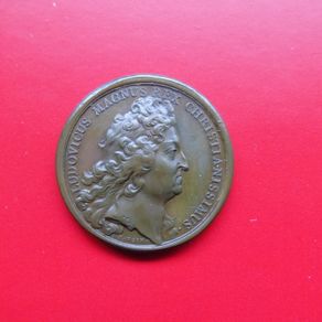 France. King Louis XIV,40mm Bronze Medal.