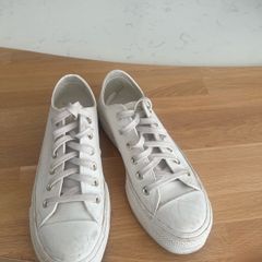 Converse white leather trainers