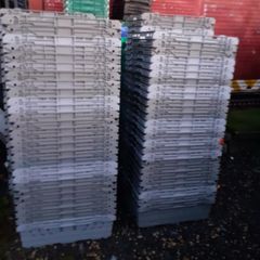storage   stacking crates  brand new grey colour    2e each