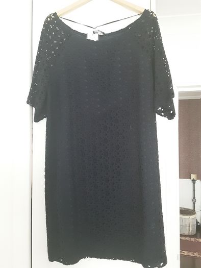 ladies dark navy lace lined dress