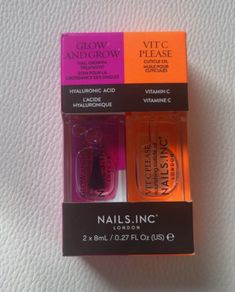 Nails inc Glow and Grow & Vit C Duo 2 x 8ml