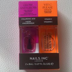 Nails inc Glow and Grow & Vit C Duo 2 x 8ml
