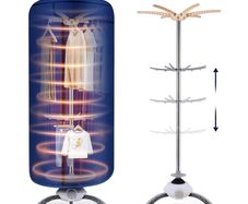 900W Electric Clothes Dryer, 12kg 2-layer Circulates Hot Air Airer Machine for Quick Drying