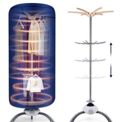 900W Electric Clothes Dryer, 12kg 2-layer Circulates Hot Air Airer Machine for Quick Drying