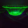 Antique Uranium Glass Dessert Bowl Collection Image 6