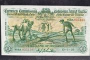 Excellent Ireland 1939 Banknote 1 Pound Ploughman The Bank Of Ireland
