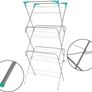 NEW SALE | Tier Deluxe Airer Foldable Heavy Duty Clothes Airer With 4 CORNER HOOKS And Sock Dryer 14M Airing Capacity Image 6