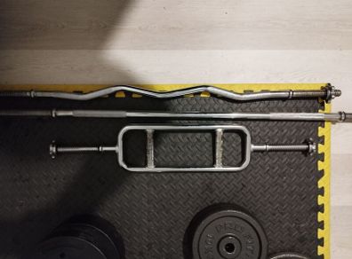set of  York weights bars