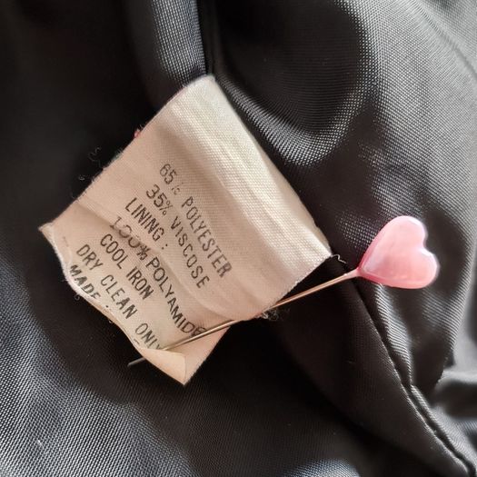 Vintage 1980s avant garde black blazer 1940s style red buttonholes M 10 12 Made in England for Miss Selfridge
