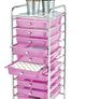 Home Storage Trolley On Wheels With 10 Drawer Storage Unit For Salon Beauty Make Up Home Office Organizer Image 4