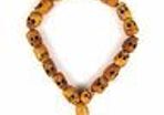 Tibetan Wood Skull Bead Bracelet. For Men & Women. Tribal Prayer Ethnic Trend.