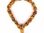 Tibetan Wood Skull Bead Bracelet. For Men & Women. Tribal Prayer Ethnic Trend.