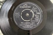 7 inch vinyl single. Louis Armstrong- What a wonderful world