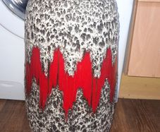 Beautiful Vintage West Germany Very Large Lava Vase. Its vibrant colors and intricate patterns make it an ideal decorative item for any home
