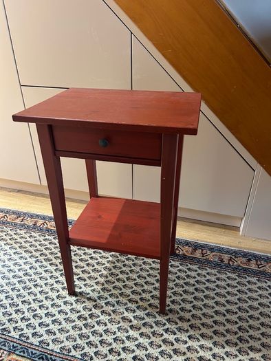 Ikea bedside table red HEMNES