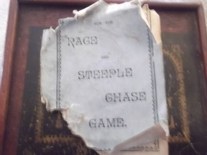 a antique race steeple chase game in it box