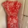 H&M coral/cream dress size 10 Image 3