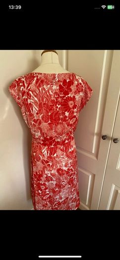 H&M coral/cream dress size 10