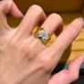 Crystal Statement Gold Tone Ring Image 3