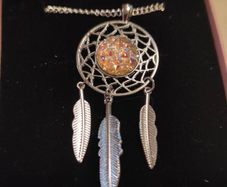 Handmade dreamcatcher necklace