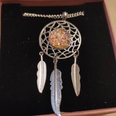 Handmade dreamcatcher necklace