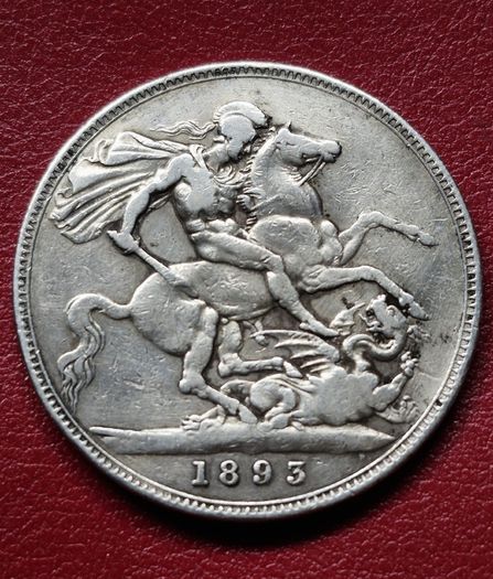 Beautiful 1893 Queen Victoria Silver (LVll) Crown