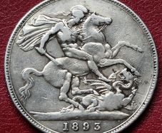 Beautiful 1893 Queen Victoria Silver (LVll) Crown