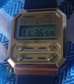 Casio Vintage Digital Resin Strap Quartz A100WEFG-9A Unisex Watch