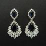 Sapphire Stone Crystal Dangle Silver Earrings Image 3