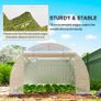 4 x 3 x 2m Polytunnel Greenhouse Replacement Cover ONLY Winter Garden Plant PE Cover for Tunnel Walk-in Greenhouse with Roll-up Windows Door Outdoor, White Image 5
