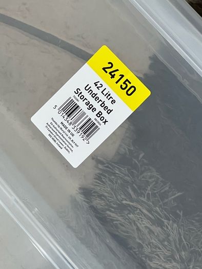 Under Bed Storage Box clear plastic 42l