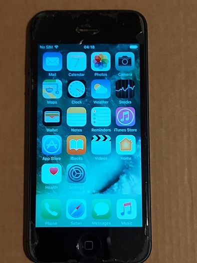 Apple Iphone 5, 16 GB, Black-Grey Back, working fine, reasonable cosmetic condition for its age