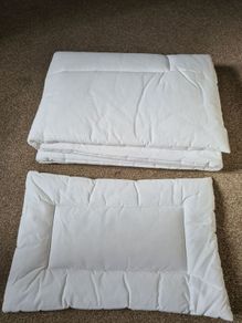 Cot duvet filling + flat pillow set 120x60 NEW