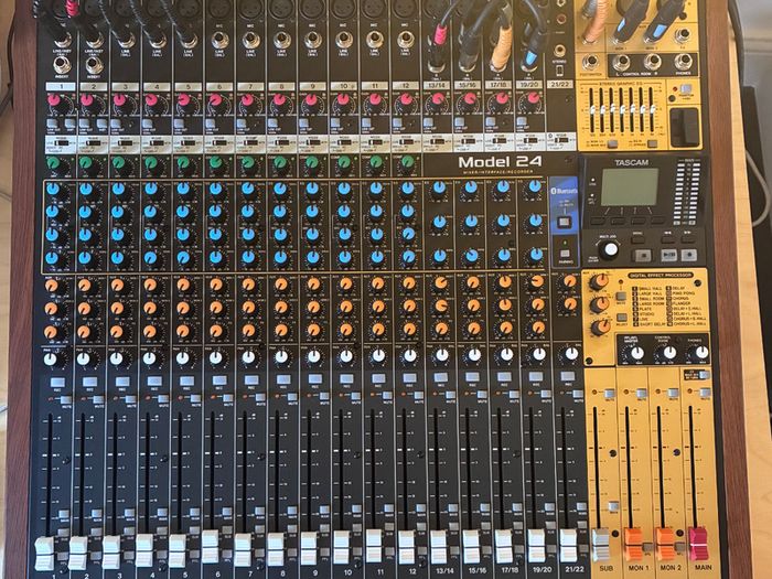 Tascam Model 24 Analog Mixer with Digital Recorder